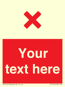 Custom red background, red cross sign